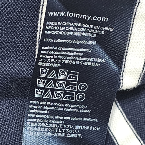 Tommy Hilfiger Mens Signature Coast Pullover V--Neck Sweater Navy XL - Picture 8 of 8
